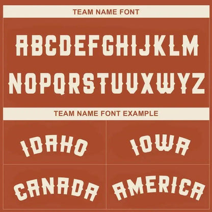 CUSTOM ORANGE 3D AUSTIN CITY TEXAS PATTERN BASEBALL JERSEY - PRINTED